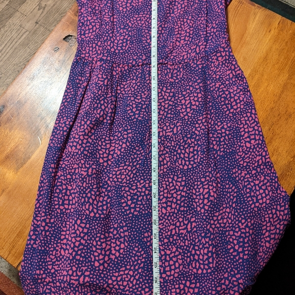 Pink and blue patterned Gap spaghetti strap dress- size small - Picture 3 of 4